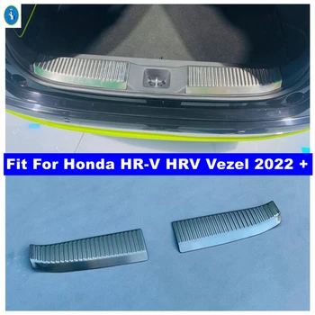 Автомобилна задна броня вътрешен предпазител протектор стъпка панел багажник капак перваза плоча багажника тапицерия годни за Honda HR-V HRV Vezel 2022 Аксесоари