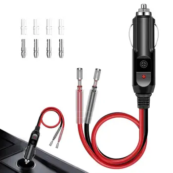 Автомобилна запалка Plug Extension Copper Lighter Cord 16AWG 12V-24V Plug Cable Car адаптер с 15A предпазител автомобилни аксесоари за