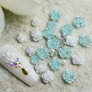 аксесоари Имитация на перла Aurora мъниста нокти стоманени мъниста нокти кристали камелия нокти декорации нокти изкуство бижута