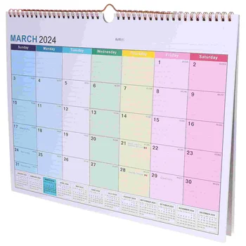 Английски стенен календар Месечен висящ календар Начало Голямо бюро Месечен офис за домашен офис График Хартия Година Планиране Забележка
