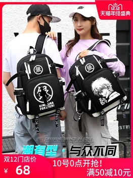 Аниме Silver Soul ученическа чанта GINTAMA Sakata Gintoki раница Bookbag за тийнейджърски деца пътуване Bagpack USB лаптоп рамо чанти