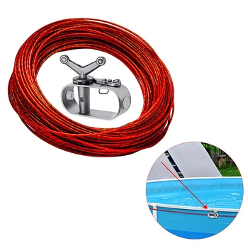  басейн капак кабел лебедка комплект гореща пролет пластмасово покритие стомана закопчалка за осигуряване на надземни басейни 100 фута