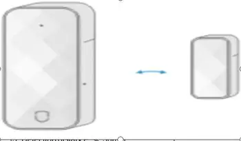 Безжична врата / прозорец Алармен сензор детектор за алармена система за крадци