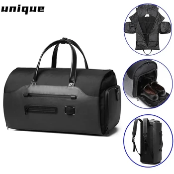 Бизнес чанта за пътуване Многофункционална мъжка чанта за багаж с голям капацитет Мъжка водоустойчива чанта за пътуване Джоб за обувки