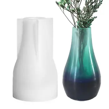 Ваза за цветя Мухъл ваза украшение 3D DIY вземане мухъл малък висок ваза цвете мухъл силиконова смола форми ваза силиконова смола мухъл