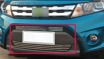 висококачествена неръждаема стомана Предна решетка Около Trim състезателни решетки Trim Car стайлинг за Suzuki Vitara 2016-2020