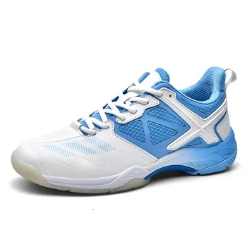Висококачествени обувки за бадминтон Мъжки дишащи шокови абсорбиращи бадминтон тренировъчни обувки Тенис обувки Волейболни ботуши