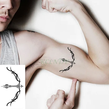 Водоустойчив временен татуировка стикер перо стрелка линия малък изкуство tatto флаш tatoo фалшиви татуировки за момиче мъже жени дете