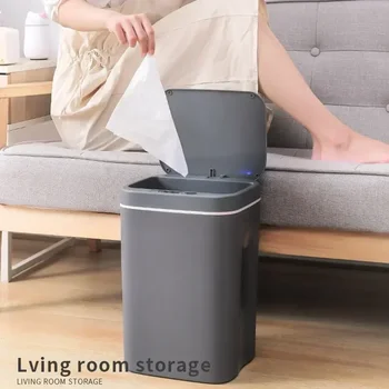 Водоустойчив кош за боклук рециклиране за електрически кош за отпадъци баня автоматичен сензор за отпадъци може кошче за боклук кухня умен