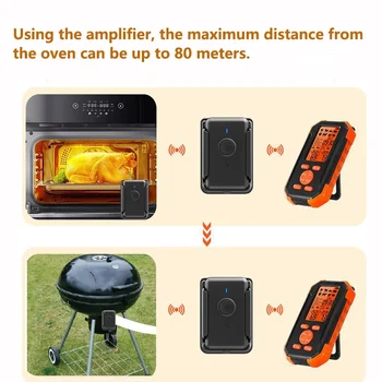Вътрешен грил за готвене за кухня Термометър за температура на открито месо със сензор Цифрова безжична фурна за храна