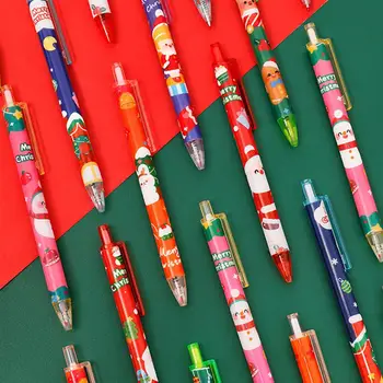 гел писалка комплект живи коледни химикалки с изящни модели ултра-фина точка гел писалки за писане на живи цветове