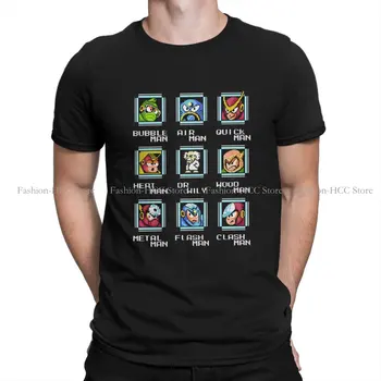Главни роли Хип-хоп полиестер TShirt Mega Man 11 Game Creative Streetwear Удобна тениска Men Tee