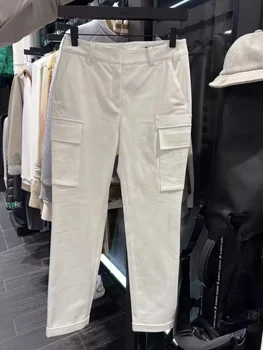 Голф облекло Дамски тънки панталони спортни на открито случайни джобни дълги панталони свободни панталони
