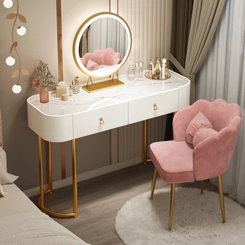 Грим Nordic момиче бял Led огледало тоалетка съблекалня спалня тоалетка суета комплект Komody мебели лукс XY50D