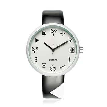 Дамска мода кварцова марка часовници кожена каишка ежедневни ръчни часовници