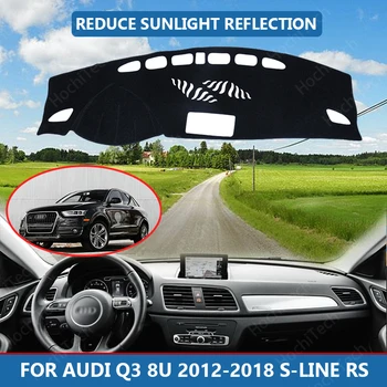 Десен волан високо полиестерни влакна анти-UV кола табло капак мат за Audi Q3 8U 2012-2018 S-линия RS капак