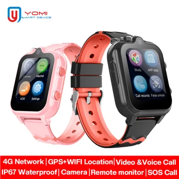 Детски смарт часовник 4G водоустойчиво дистанционно управление SOS повикване Bluetooth музика 1GB + 8GB Android 8.1 Телефон Watch rastreador GPS para niños