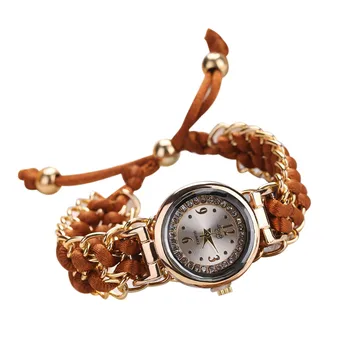 Жените плетене въже верига ликвидация аналогов кварц движение китката часовник аксесоари за жени часовник за жени безплатна доставка Часовници