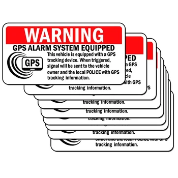 За 10 комплекта стикери за автомобили против кражба с предупреждение за GPS проследяване или статично прилепване вътре в прозореца 2 x 4 инча