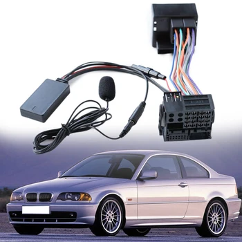 За BMW E46 3 Series автомобили Радио Blue Tooth съвместим 10Pin AUX IN аудио кабелни адаптери Аксесоари за автомобилна електроника