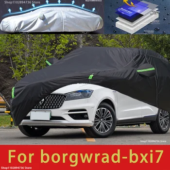 За borgwrad bxi7 fit Външна защита Пълна автомобилна покривка Снежна покривка Сенник Водоустойчив Прахоустойчив Екстериор Черно покритие за кола