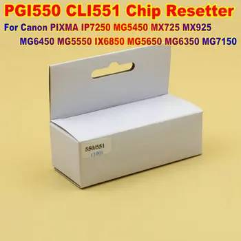 За Canon PIXMA принтер чип нулиране нулиране CLI551 PGI550 IC IP7250 MX725 MG5450 MX925 MG6450 MG5550 IX6850 MG5650 MG6350 MG7150