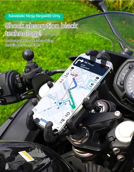За KAWASAKI NINJA400 NINJA 400 Аксесоари за мотоциклети Държач за телефон Windshied Mount навигационна скоба GPS държач за смартфон