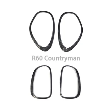 За Mini Cooper 07-ON Черна въглеродна влакна стил UV защита на главата и капака на задната лампа за мини cooper clubman R56-R60