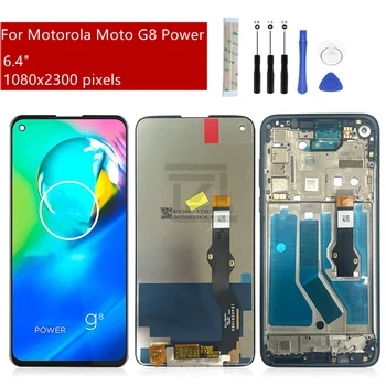 За Motorola Moto G8 мощност LCD дисплей сензорен екран дигитайзер събрание за Moto G8 мощност дисплей замяна безплатни инструменти