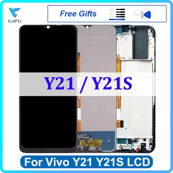 За VIVO Y21 Y21S LCD оригинален дисплей V2111 V2110 сензорен екран дигитайзер монтаж замяна нови части за ремонт на мобилни телефони