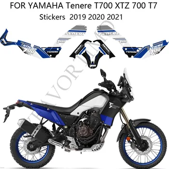 ЗА YAMAHA Tenere T700 XTZ 700 T7 2019 2020 2021 Мотоциклет резервоар за гориво стикери подложка Decal комплект комплект протектор багажник багаж