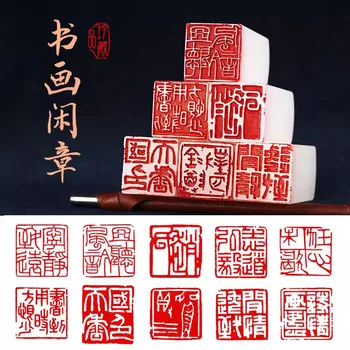 завършен китайски площад печат калиграфия живопис специални ясно печат надписи печат рязане смола завършен печат 2.5 х 2.5 см