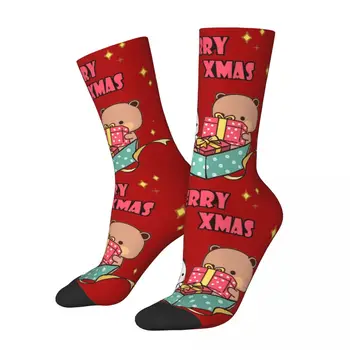 Зимни топли хладни мъжки дамски Bubu и Dudu чорапи Весела Коледа дишащи футболни чорапи