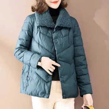 Зимно палто Жени Парка 2023 Нова мода зимно яке Wamen памук подплатени парка връхни дрехи женско яке палто облекло