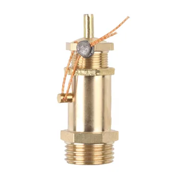 Издръжлив въздушен компресор предпазен клапан 12 BSP месинг материал меко уплътнение метод, подходящ за среда с ниско налягане