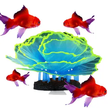 Изкуствен корал морско дърво силиконови корали аквариум орнамент силиконов аквариум орнамент симулация риба резервоар растения пейзаж