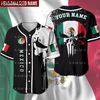Име по избор Любов МЕКСИКО Страна мексикански ацтеките 3D отпечатани бейзбол Джърси лятна риза мъжки върховете Tee извънгабаритни Streetwear-4