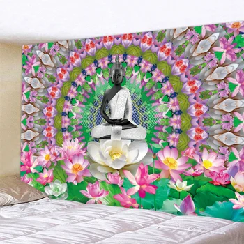 Индийска Буда медитация Таро психеделична сцена Домашен декор Гоблен Хипи Мандала стена висящи бохо стая стена декор