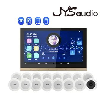 Интелигентен стенен усилвател 10 инчов WiFi Bluetooth Android цифров усилвател за домашно кино звукова система със стерео мини таван комплект високоговорители