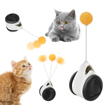 Интерактивни въртящи се котешки топки Тийзър играчки Консумативи за домашни любимци Интелигентна котка играчка Вътрешно упражнение с колела