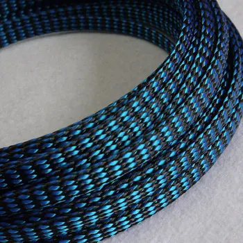 Кабелен ръкав 4-12mm Сини черни кабелни ръкави PP памучна прежда PET разширяема ръкавична обвивка Защита на кабела Изолирана плитка