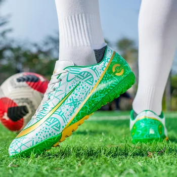 Качествени футзални неплъзгащи се футболни обувки на едро Меси футболни обувки Sociaty Chuteira Campo Cleats Тренировъчни маратонки TF / FG / AG