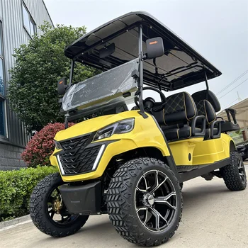 Китай Търговия на едро голф количка 4 14-инчови алуминиеви джанти 72V литиев AC мотор 5Kw 7Kw 4/6 седалки Off Road литиева голф количка