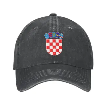 Класически памучен герб на Хърватия бейзболна шапка жени мъже персонализирани регулируеми възрастни татко шапка хип-хоп