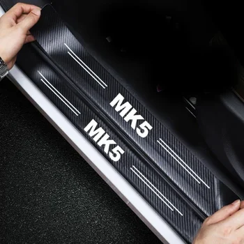 Кола багажника врата броня надраскване охрана ленти за VW Golf MK5 лого 2022 2021 2020 2019 Прагова лента Протектор за прагова врата Протектор за прагове