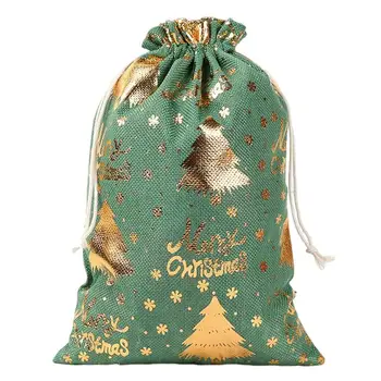Коледни чанти за шнур Изключително голяма чанта за подарък на Дядо Коледа Коледно парти Козметика Подаръци Бонбони Опаковка Торбички Консумативи