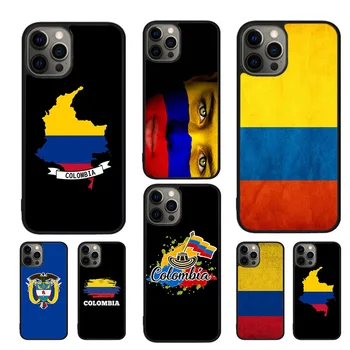 Колумбия флаг мобилен мек калъф за iPhone 15 12 Pro Max 13 Mini 11 14 Pro Max X XR XS Max SE2020 8 7 Plus капак за телефон