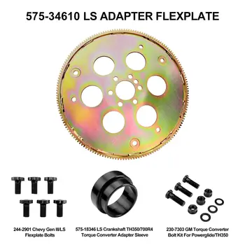  Комплект адаптери за адаптер Flexplate комплект за Gen III LS1 / LS2 / LS6 / 5.3 / 6.0 до TH350 / 700R4 / 4L60 Swap