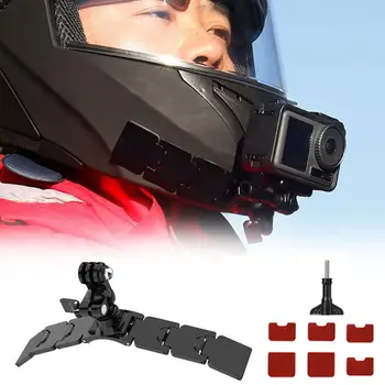 Комплекти за държач за стойка за каска с лепилни извити подложки за GoPro аксесоари за екшън камери