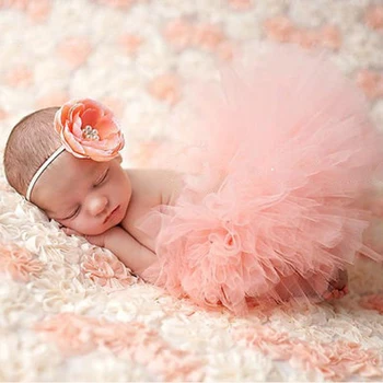 Лента за глава Бебе красива фотография подпори бебе пола новородено фотография подпори бебе костюм костюм костюм принцеса бебе пачка пола